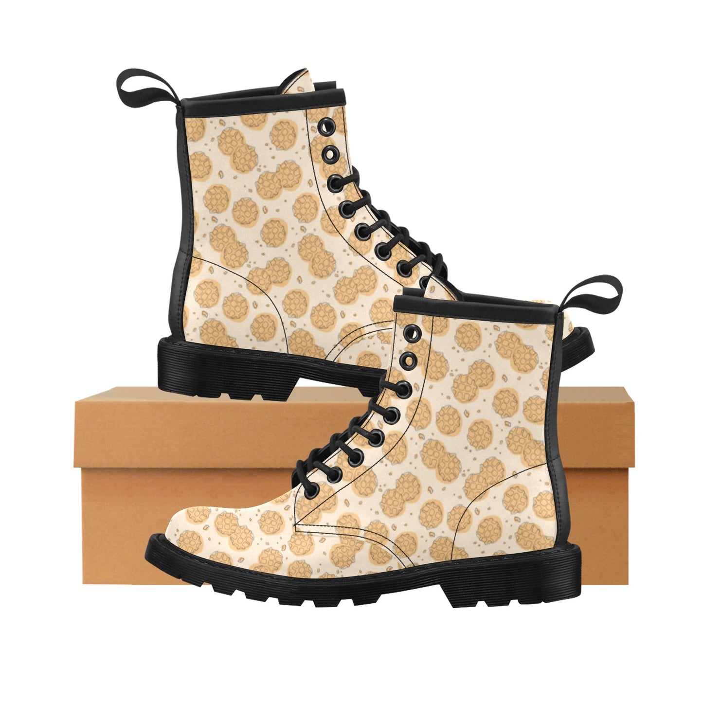 Waffle Print Design LKS303 Women's Boots