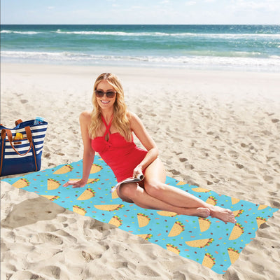 Taco Print Design LKS303 Beach Towel 32" x 71"