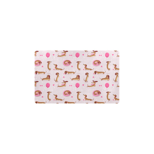 Dachshund Pattern Print Design 10 Kitchen Mat