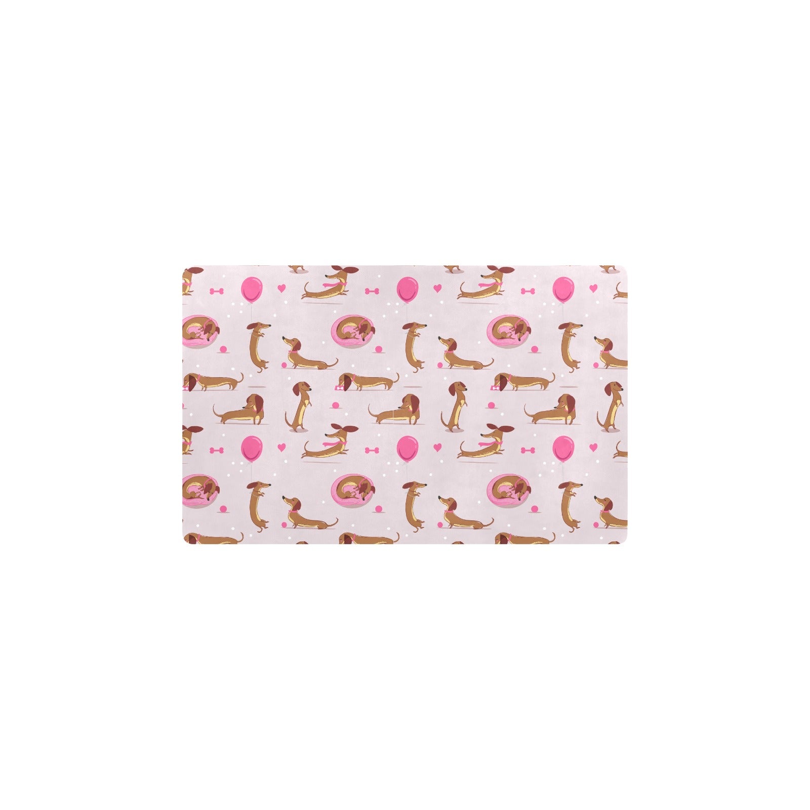 Dachshund Pattern Print Design 10 Kitchen Mat