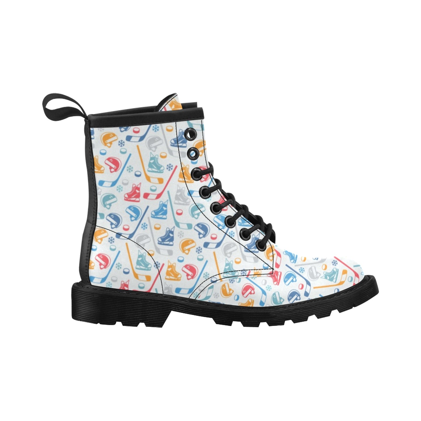 Hockey Equipment Print Design LKS301 Women's Boots