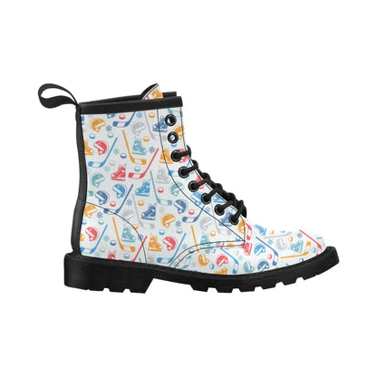 Hockey Equipment Print Design LKS301 Women's Boots