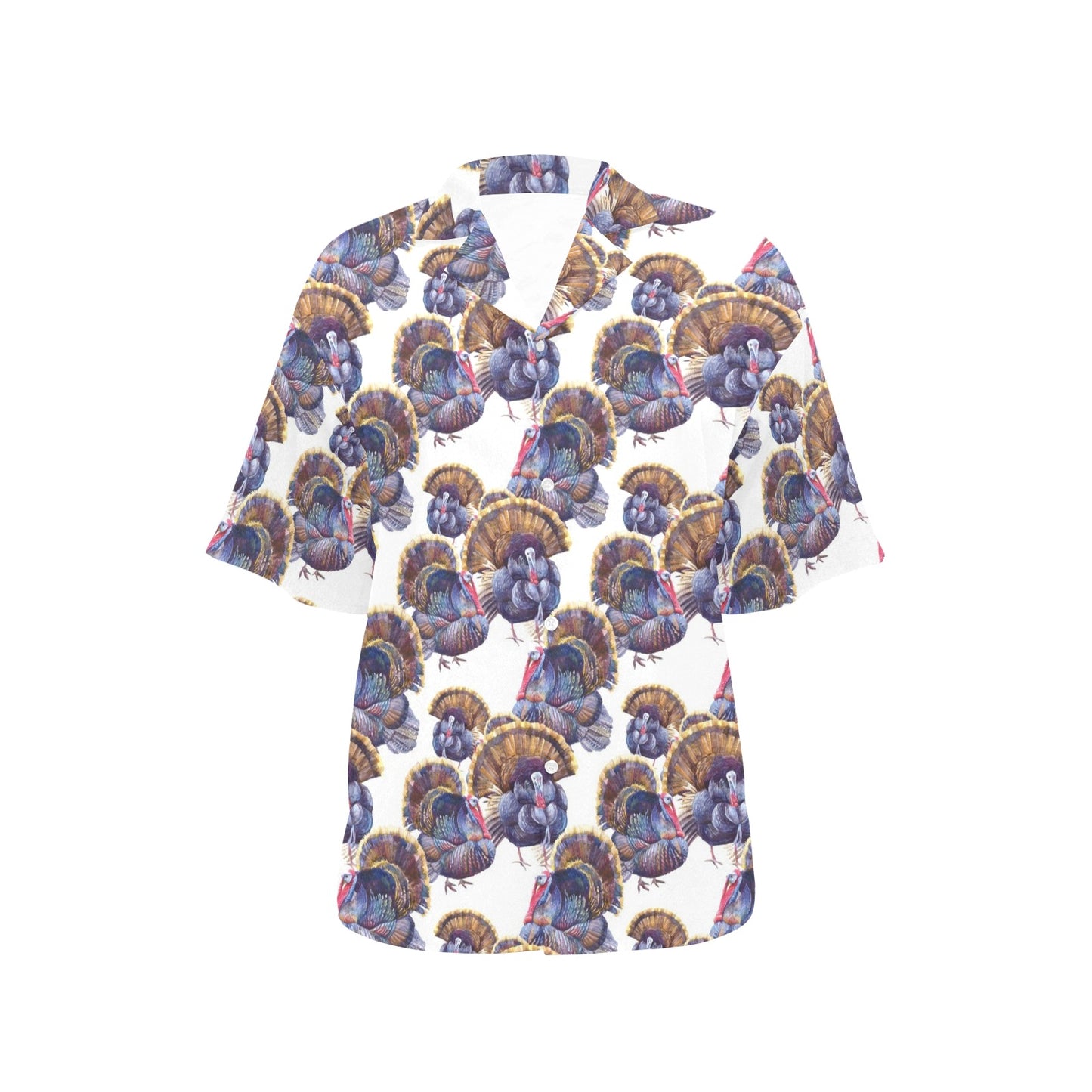 Turkey Pattern Print Design 01 Women's Hawaiian Shirt