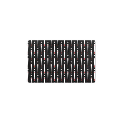 Baseball Pattern Print Design 03 Kitchen Mat