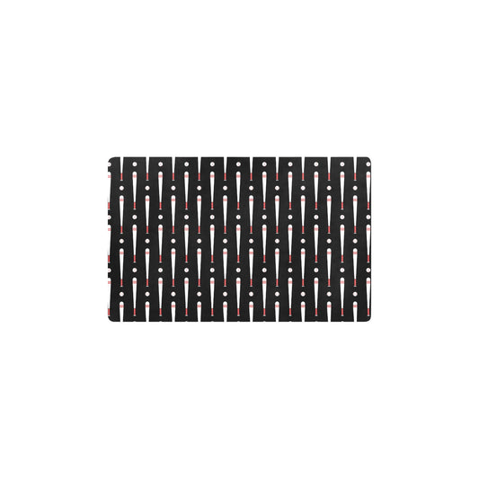 Baseball Pattern Print Design 03 Kitchen Mat