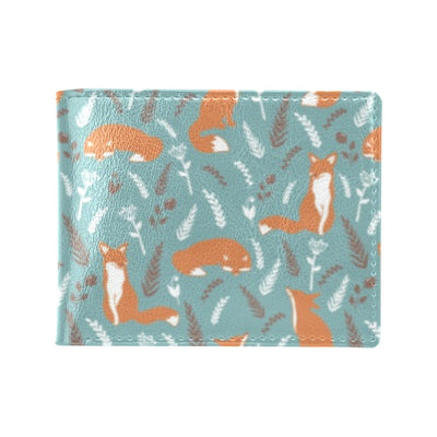 Fox Forest Print Pattern Men's ID Card Wallet