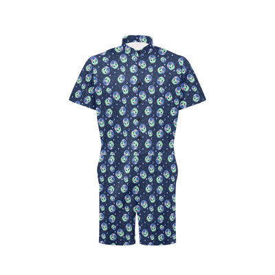 Alien Cat Men's Romper