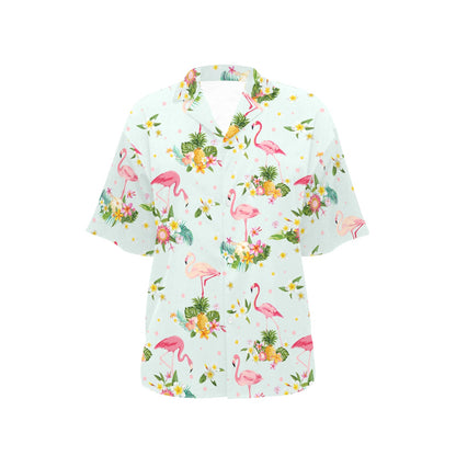 Flamingo Sweet Pattern Women's Hawaiian Shirt
