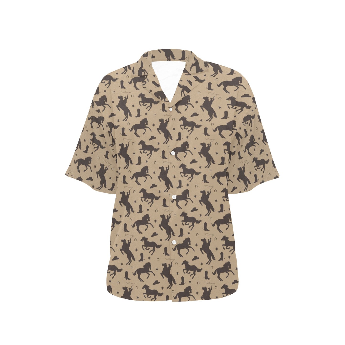 Cowboy Pattern Print Design 05 Women's Hawaiian Shirt