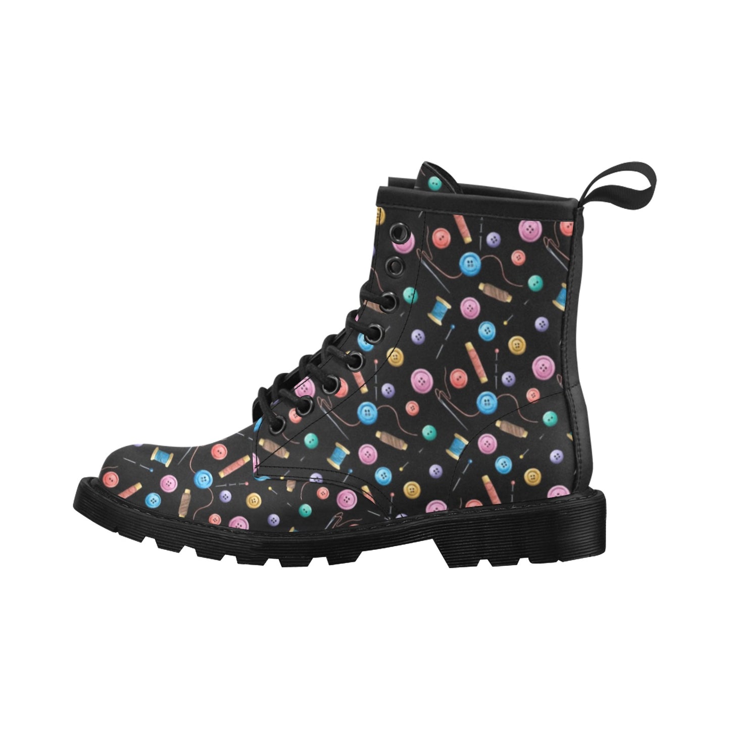 Sewing Print Design LKS309 Women's Boots