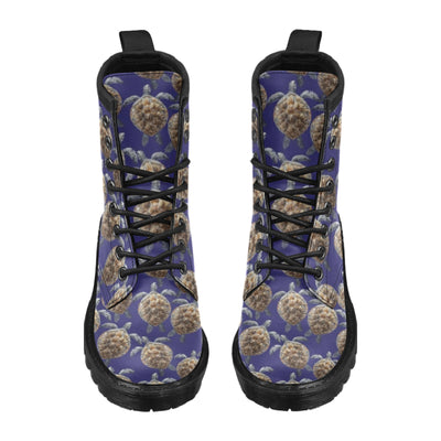 Sea Turtle Pattern Print Design T05 Women's Boots