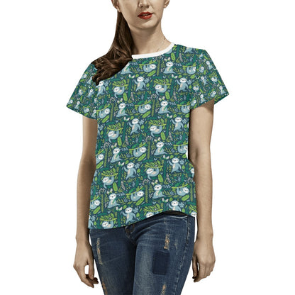 Sloth Print Design LKS304 Women's  T-shirt