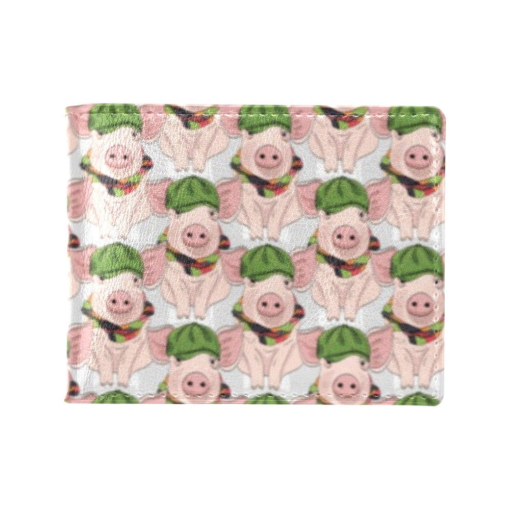 Pig Print Design LKS403 Men's ID Card Wallet