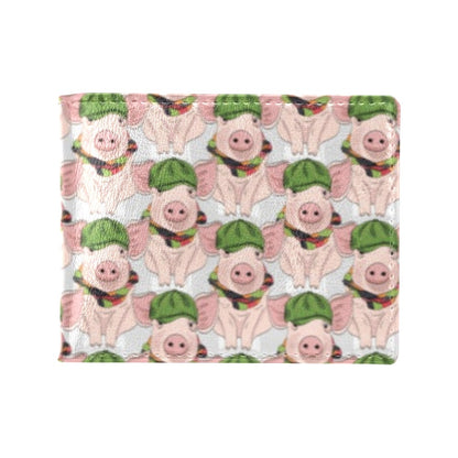 Pig Print Design LKS403 Men's ID Card Wallet