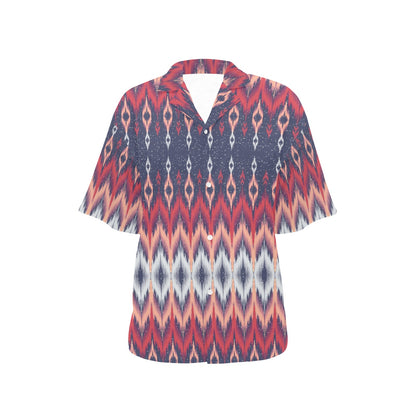 Ikat Print Design LKS401 Women's Hawaiian Shirt