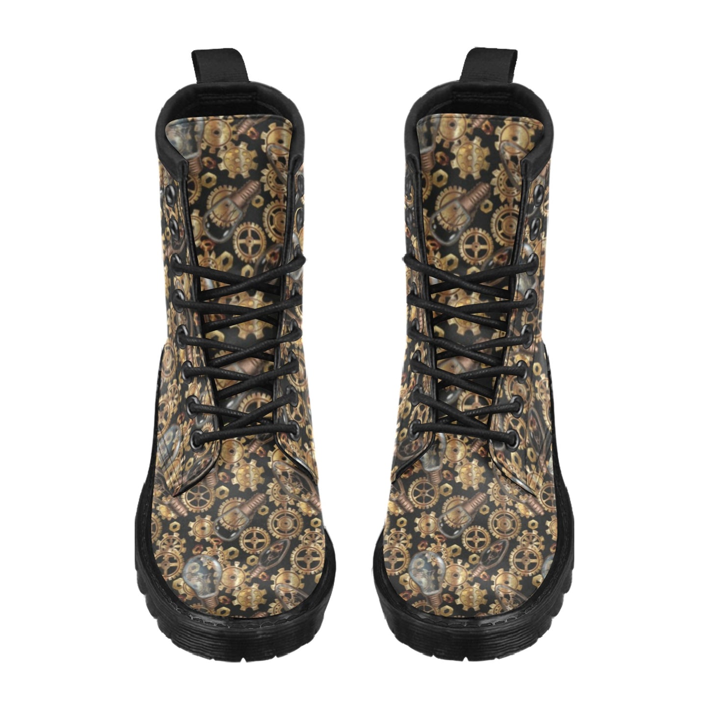 Steampunk Lightbulb Print Design LKS304 Women's Boots