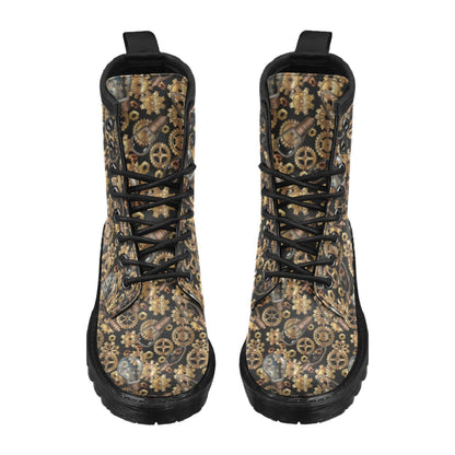 Steampunk Lightbulb Print Design LKS304 Women's Boots