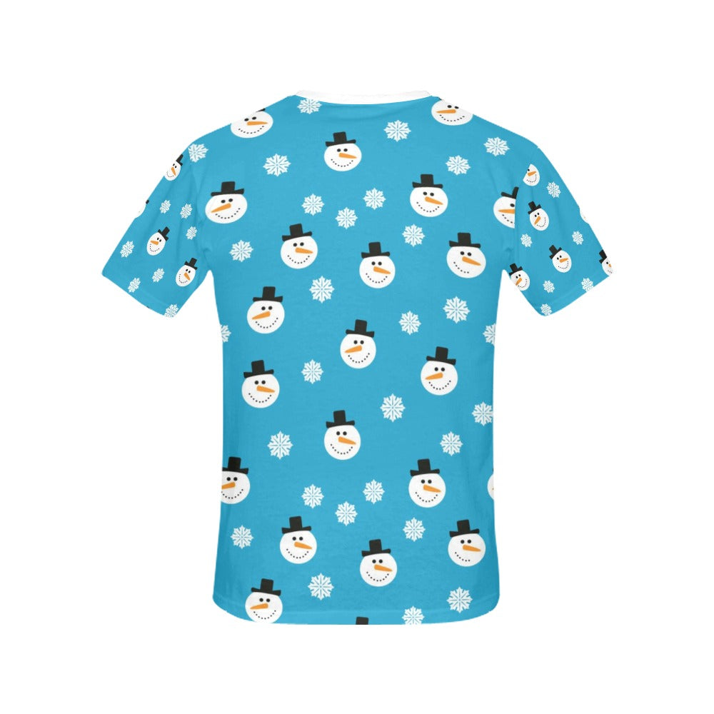 Snowman Print Design LKS303 Women's  T-shirt