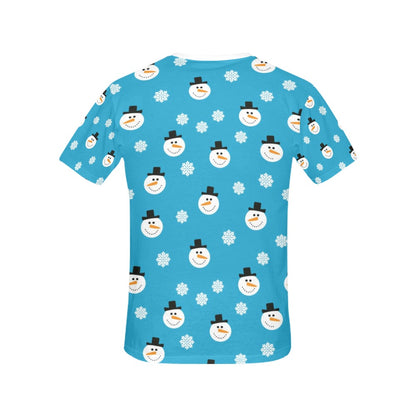 Snowman Print Design LKS303 Women's  T-shirt