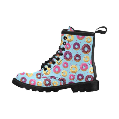 Donut Pattern Print Design DN07 Women's Boots