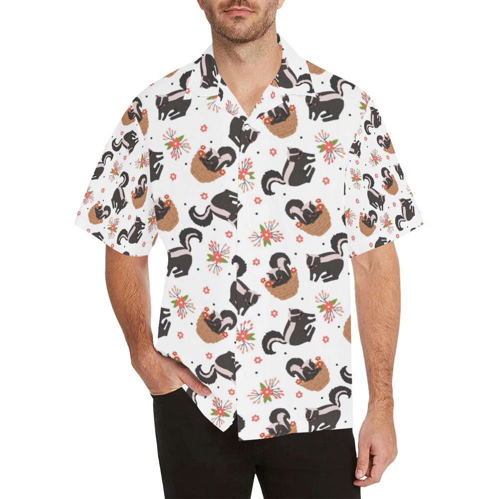 Skunk Print Design LKS304 Men's Hawaiian Shirt