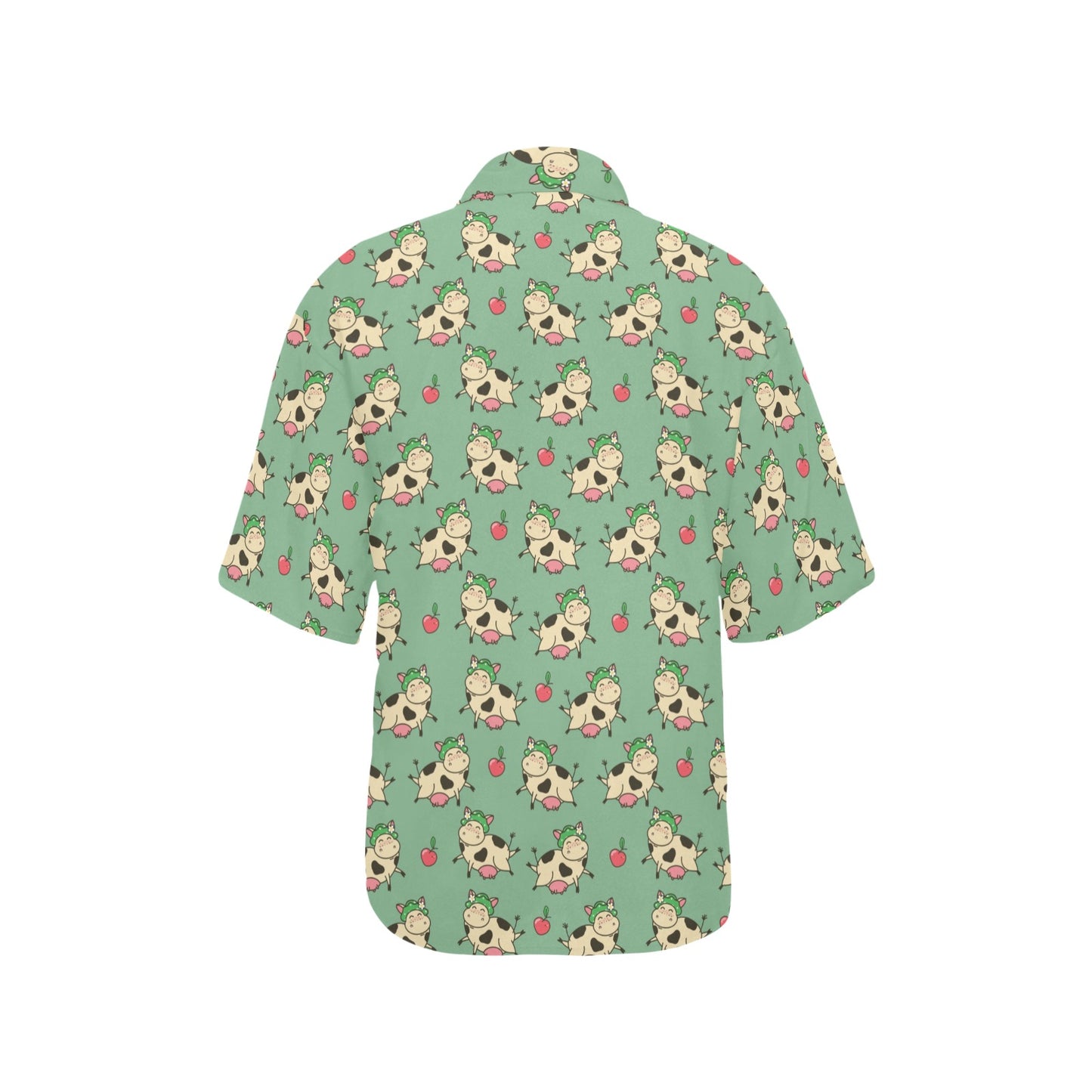Cattle Print Design LKS402 Women's Hawaiian Shirt