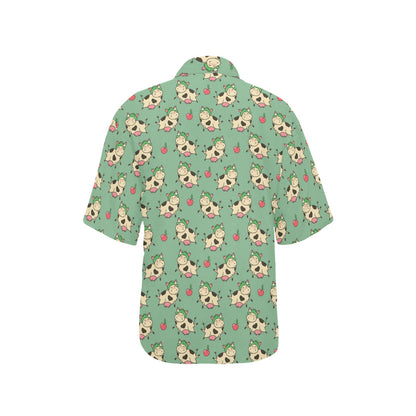Cattle Print Design LKS402 Women's Hawaiian Shirt