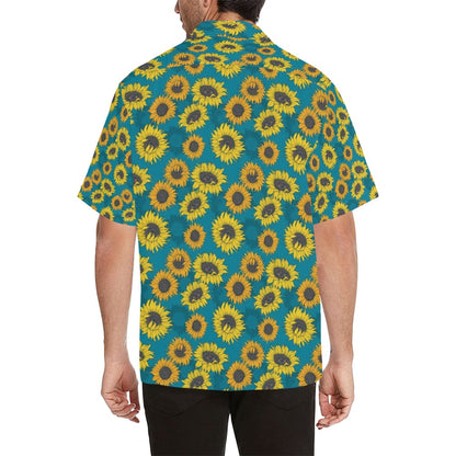 Sunflower Print Design LKS301 Men's Hawaiian Shirt
