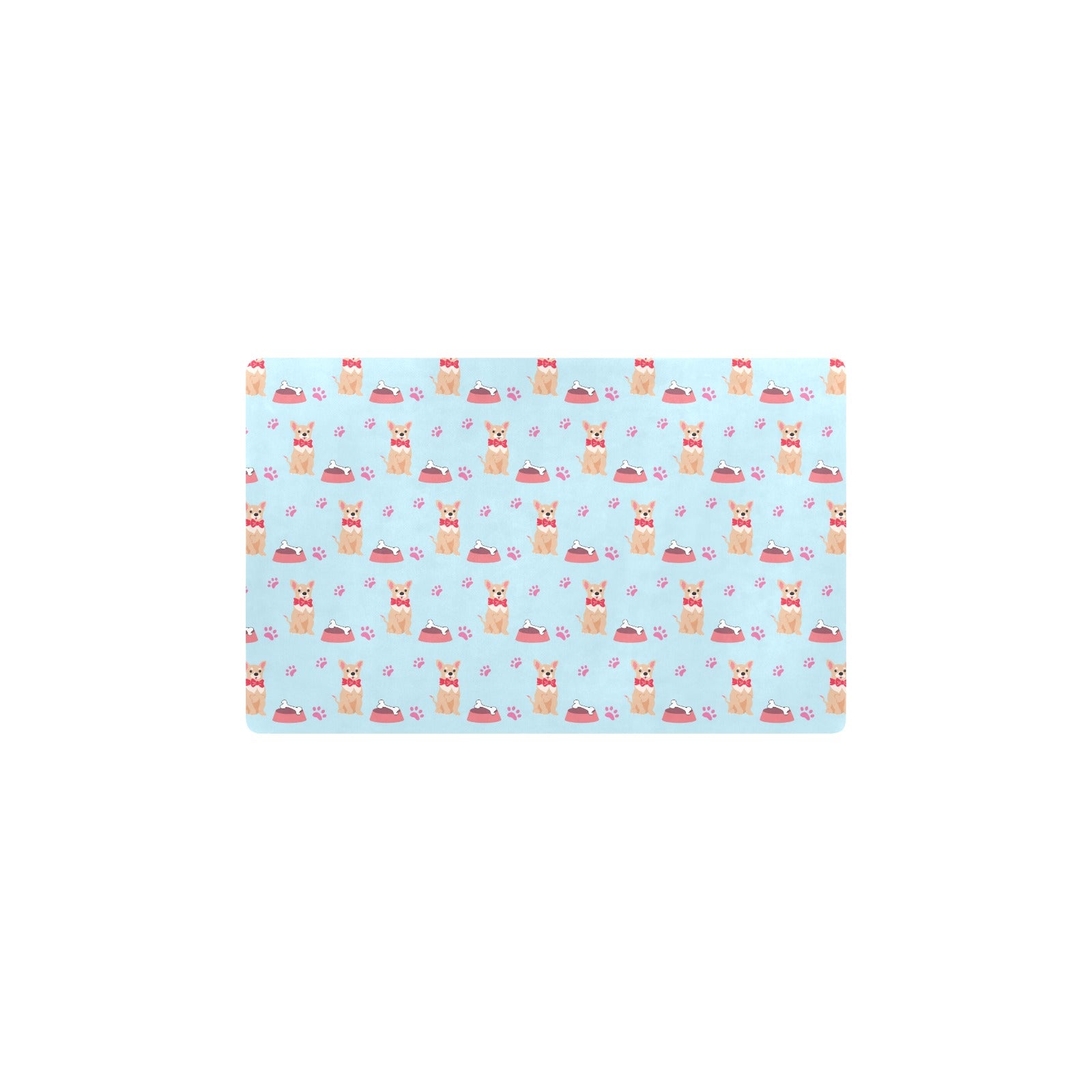 Chihuahua Pattern Print Design 05 Kitchen Mat