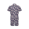 Llama with Candy Cane Themed Print Men's Romper