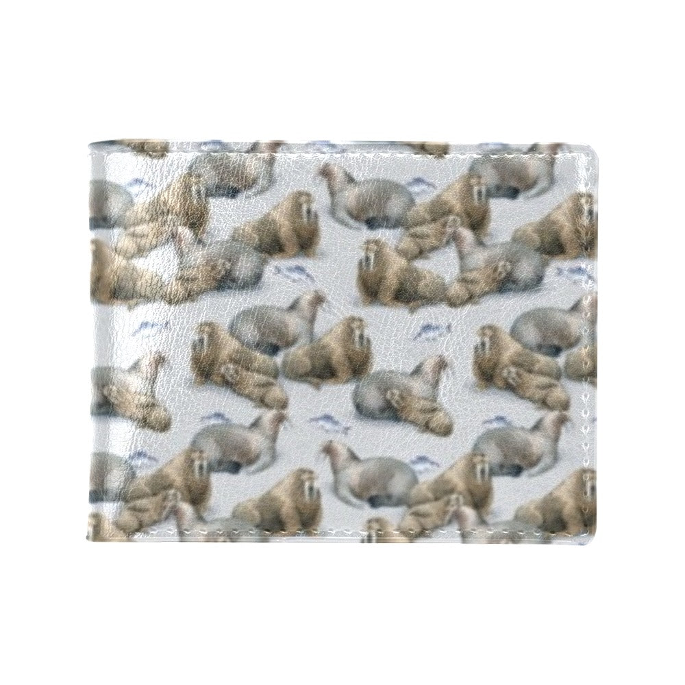 Walrus Print Design LKS401 Men's ID Card Wallet