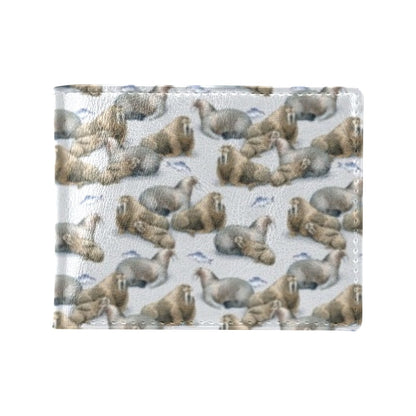 Walrus Print Design LKS401 Men's ID Card Wallet