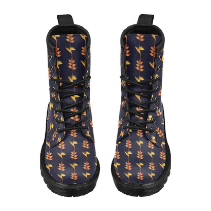 Heliconia Pattern Print Design HL06 Women's Boots