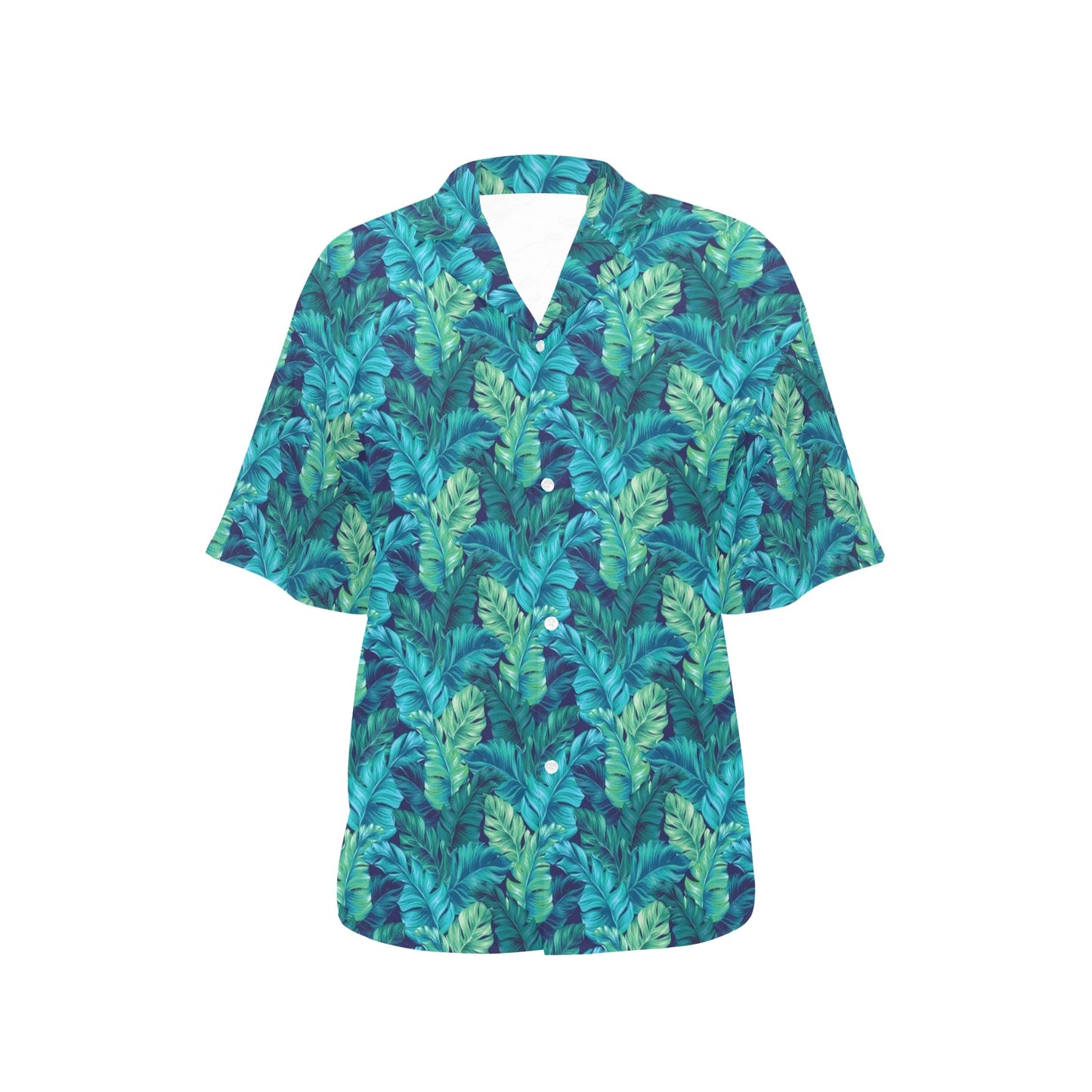 Banana Leaf Pattern Print Design 06 Women's Hawaiian Shirt