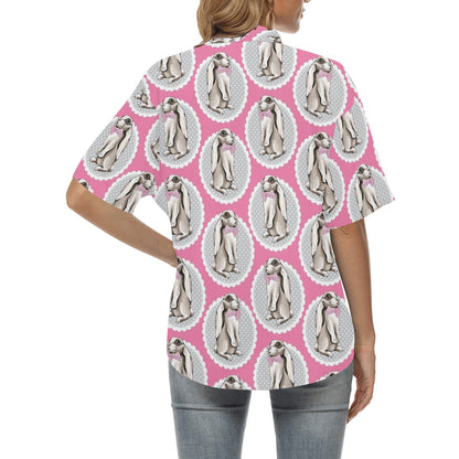 Rabbit Pattern Print Design RB019 Women's Hawaiian Shirt