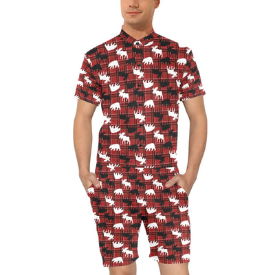 Moose Print Design LKS401 Men's Romper