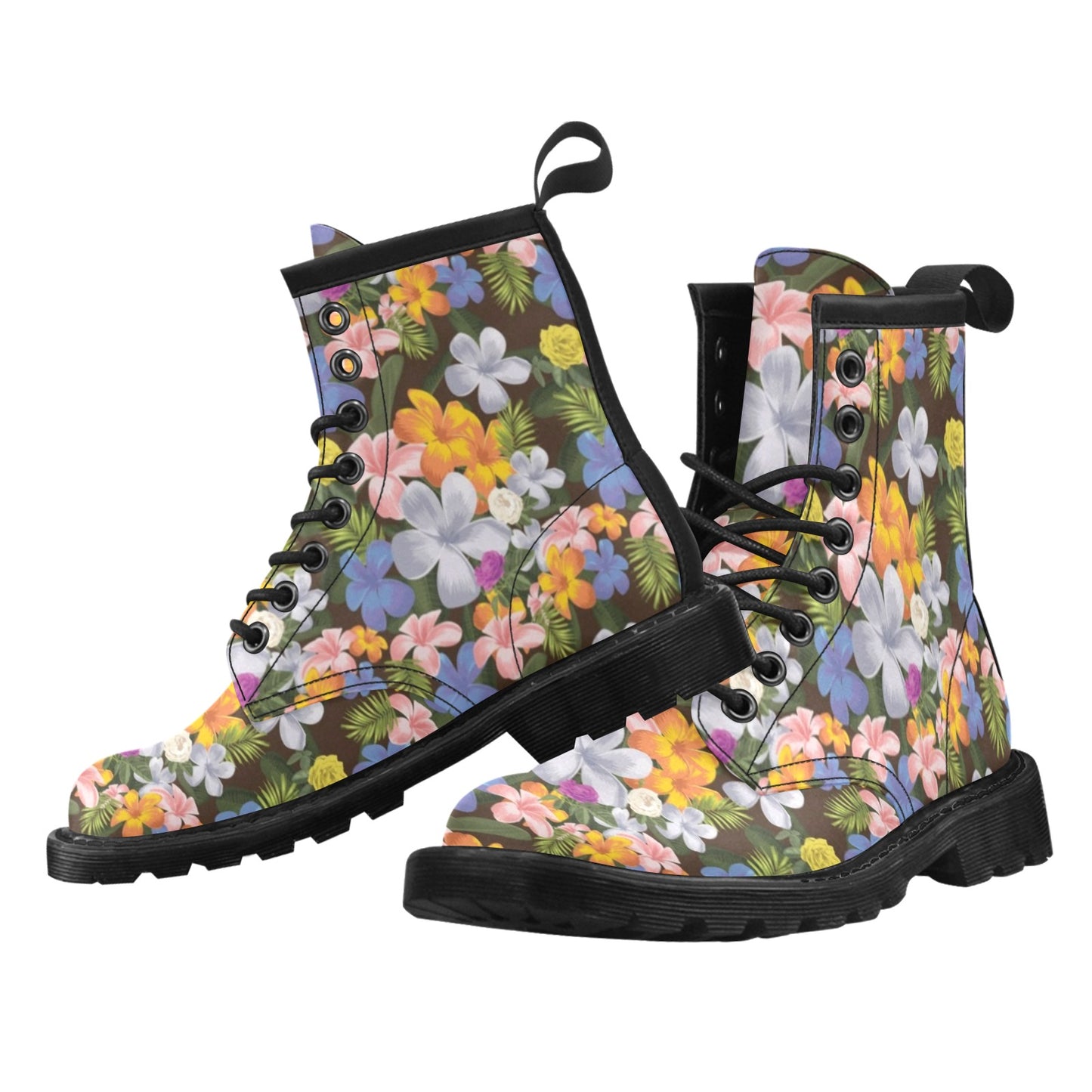 Plumeria Pattern Print Design PM03 Women's Boots