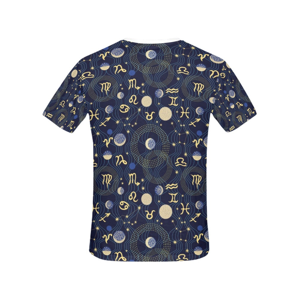 Zodiac Print Design LKS302 Women's  T-shirt