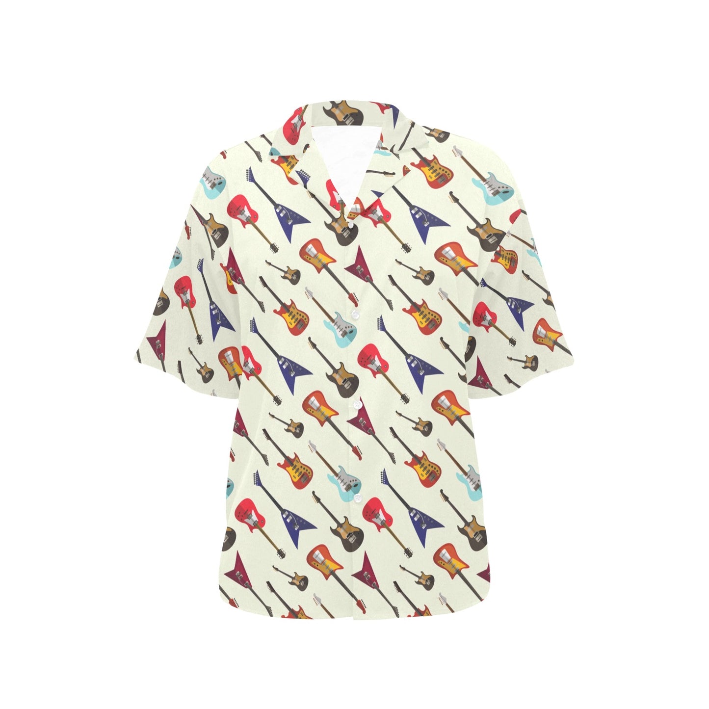 Electric Guitar Print Design LKS404 Women's Hawaiian Shirt