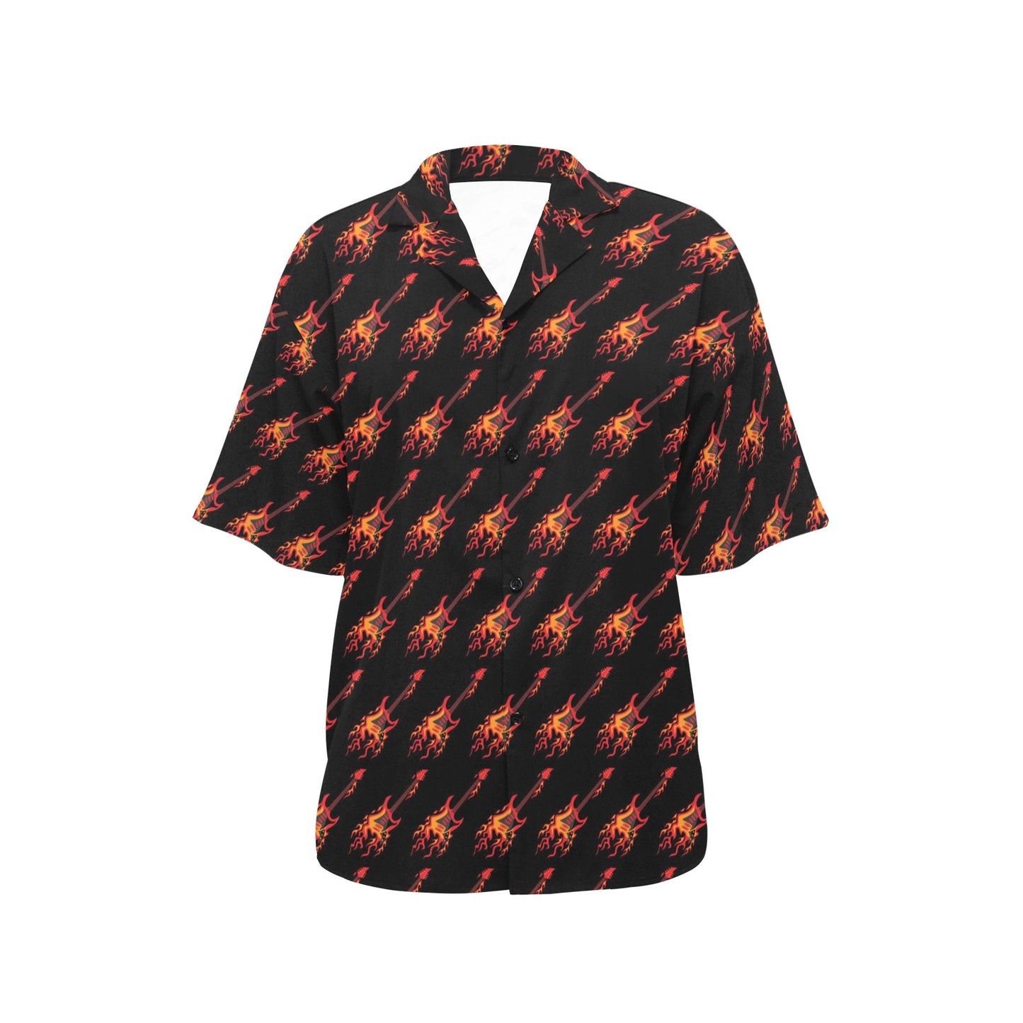 Electric Guitar Print Design LKS406 Women's Hawaiian Shirt