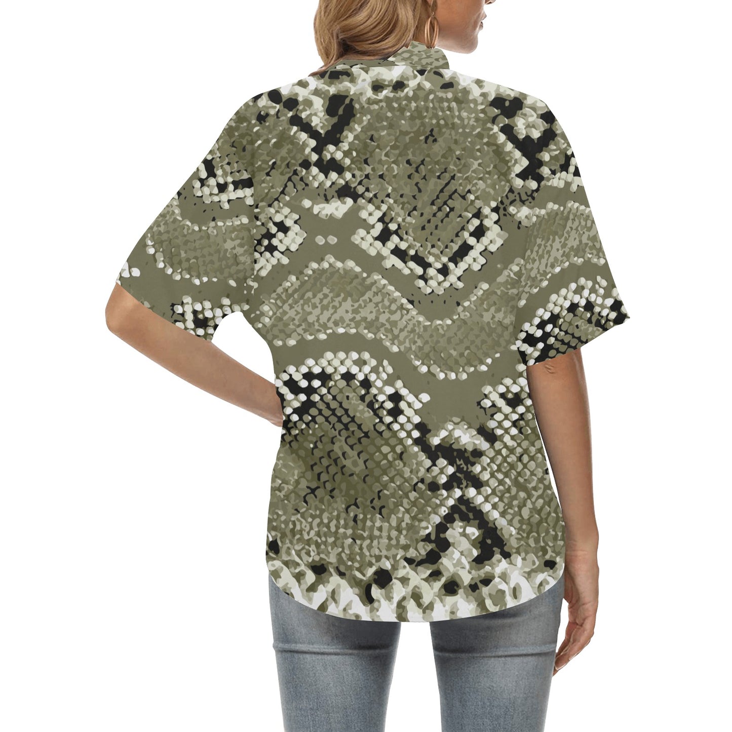 Python Pattern Print Design A04 Women's Hawaiian Shirt