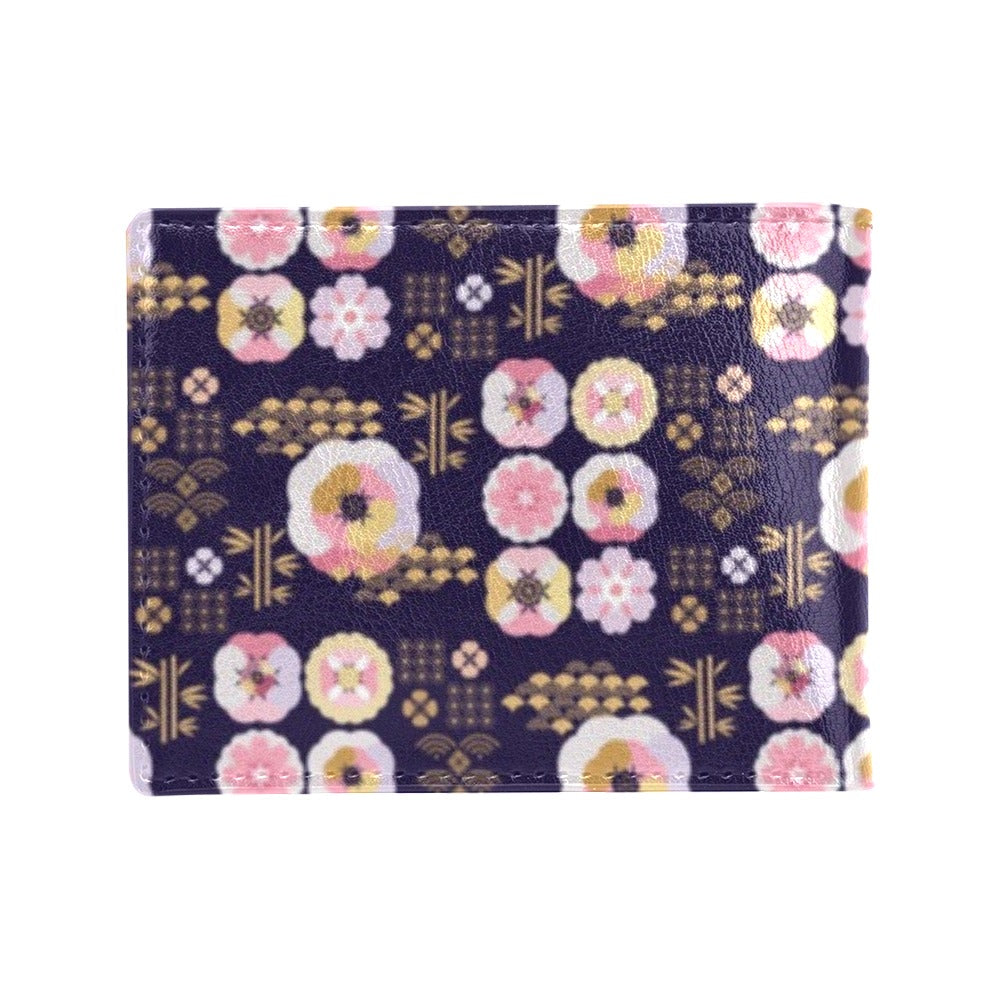Sakura Japan Style Print Design LKS302 Men's ID Card Wallet