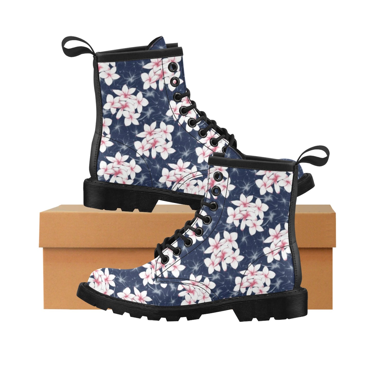 Plumeria Pattern Print Design PM017 Women's Boots