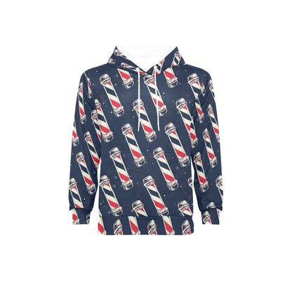 Barber Design Print Pattern JJ003 Men's Pullover Hoodie