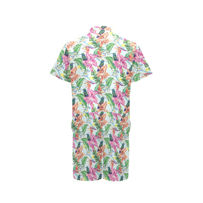 Hummingbird Tropical Pattern Print Design 05 Men's Romper