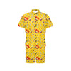 Emoji Face Print Pattern Men's Romper