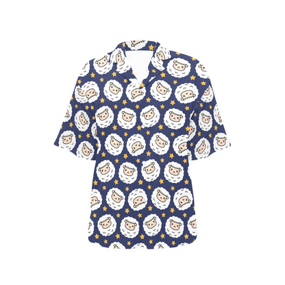 Sheep Print Design LKS402 Women's Hawaiian Shirt
