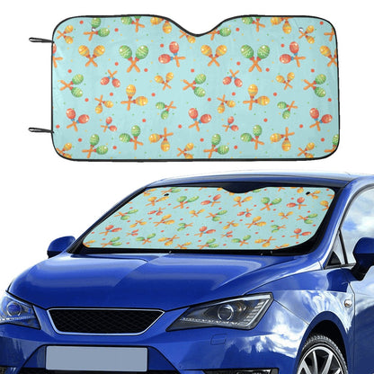 Maracas Print Design LKS402 Car front Windshield Sun Shade