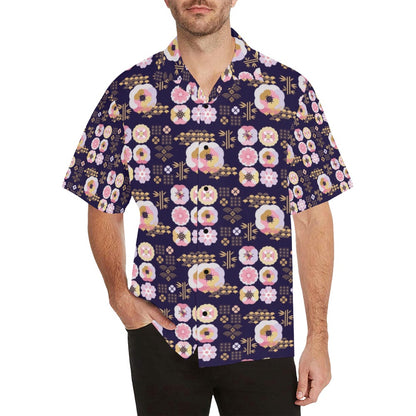 Sakura Japan Style Print Design LKS302 Men's Hawaiian Shirt