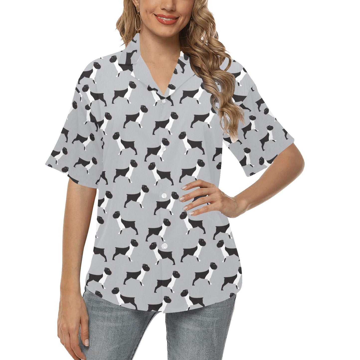 Boxers Pattern Print Design 01 Women's Hawaiian Shirt